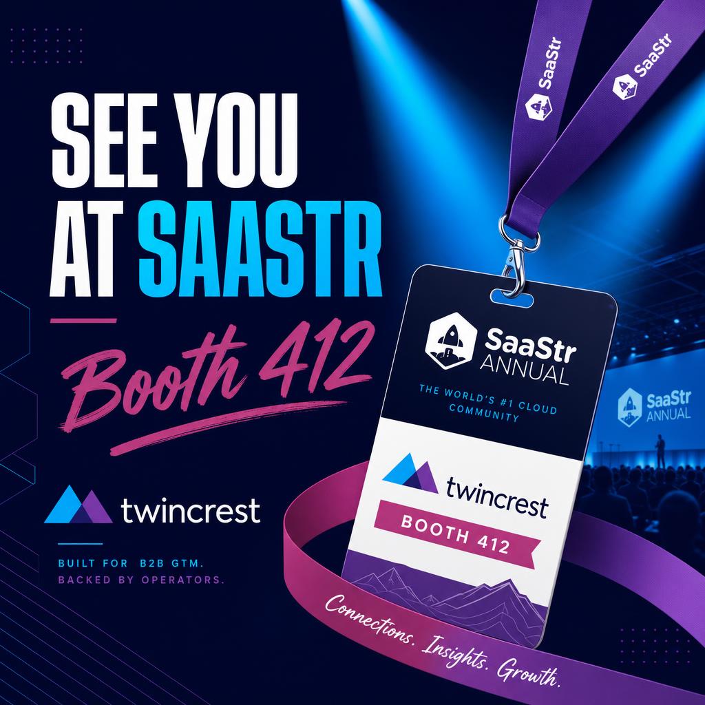Twincrest at SaaStr Annual booth 412