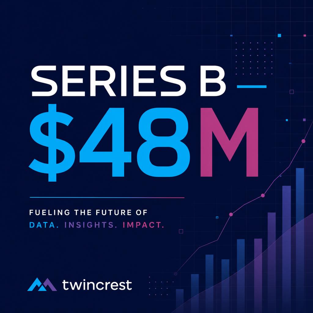 Twincrest Series B — $48M announcement graphic